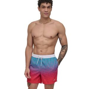 Men's Swim Shorts in Red and Blue